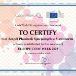 Zdjecie do wpisu- Europejski Tygodzień Kodowania – CodeWeek2022